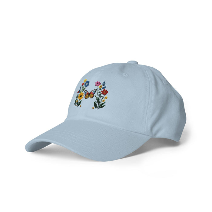 Embroidered Butterfly and Flower Dad Hat Adjustable Low Profile Design Womens Hat Mom Gift Daughter Gift