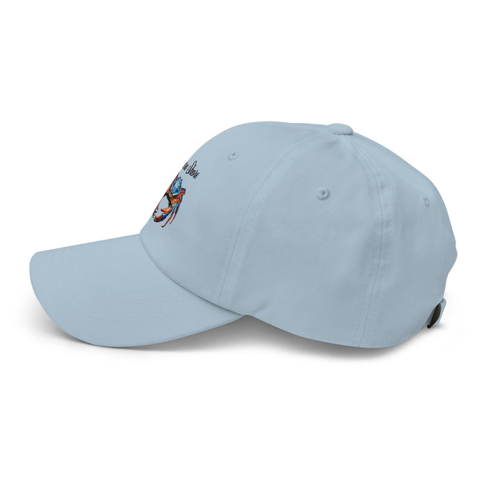 Eastern Shore Blue Crab Embroidered Hat. Coastal inspired Cap for Seafood Lovers