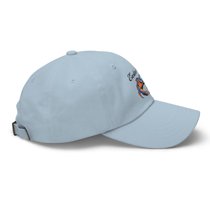 Eastern Shore Blue Crab Embroidered Hat. Coastal inspired Cap for Seafood Lovers