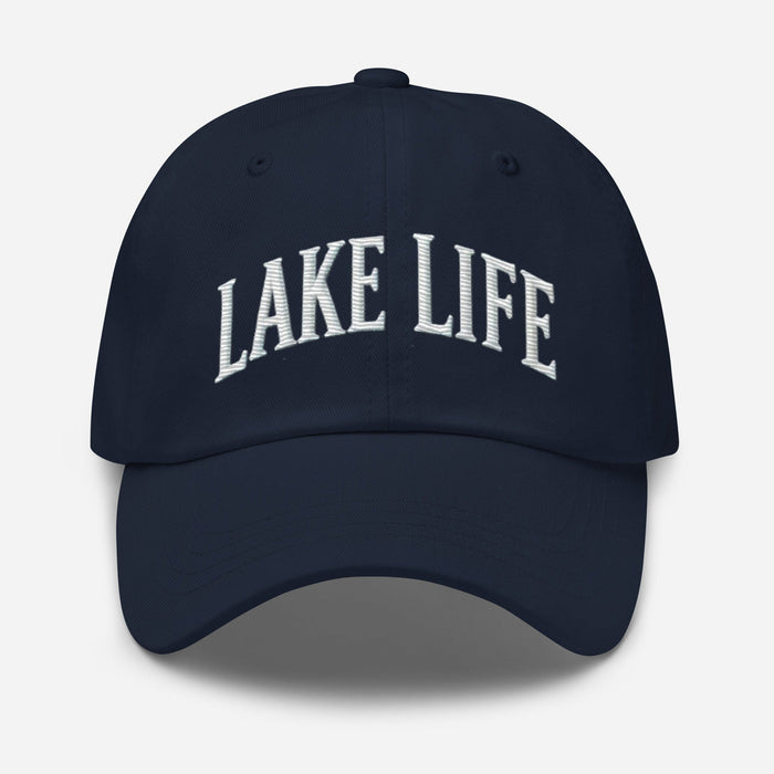 Embroidered "Lake Life" Dad Hat – Low Profile, Adjustable Strap Mens Gift Womens Gift