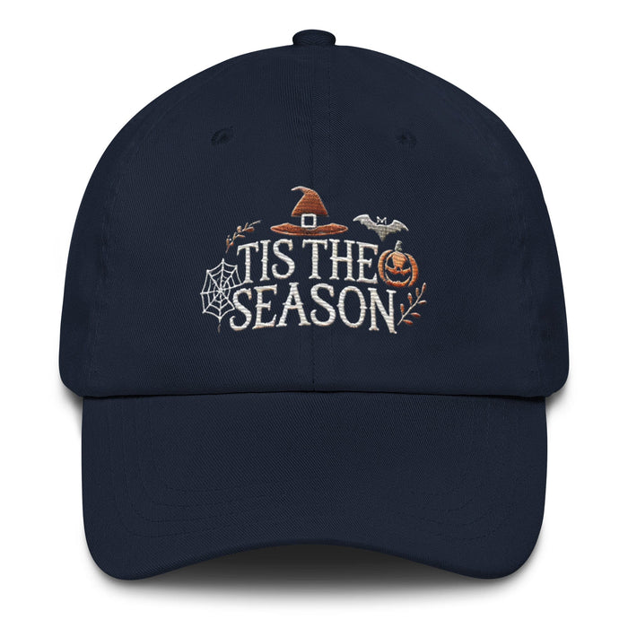 Embroidered Halloween Spooky Season Dad Hat: Low-Profile, Adjustable Strap, Curved Visor Halloween Hat Great Gift Idea