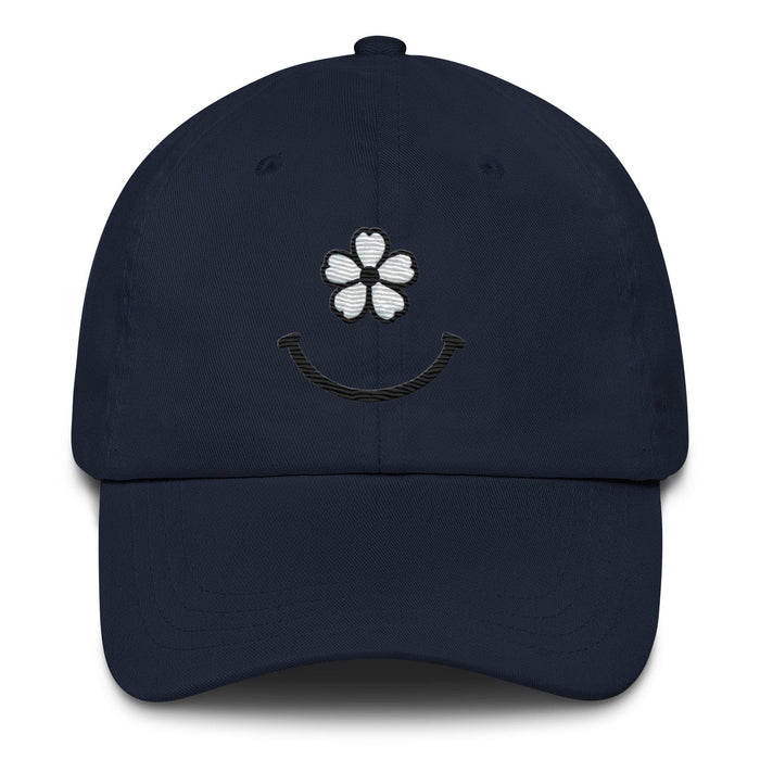 Bloom with Joy Embroidered Floral Smiley Face Dad Hat Fill Your Day With Simple Joys Great Gift Idea