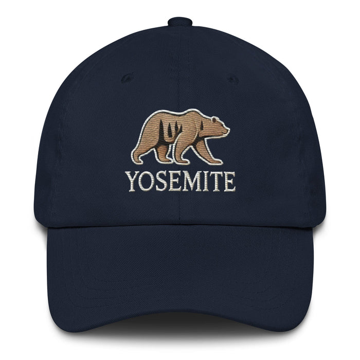 Embroidered Yosemite Wildlife Bear Dad Hat Adventure-Ready Style Nature Camping Hiking Great Gift Idea