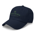 Navy Bora Bora French Polynesia embroidered dad hat front view on clean neutral background