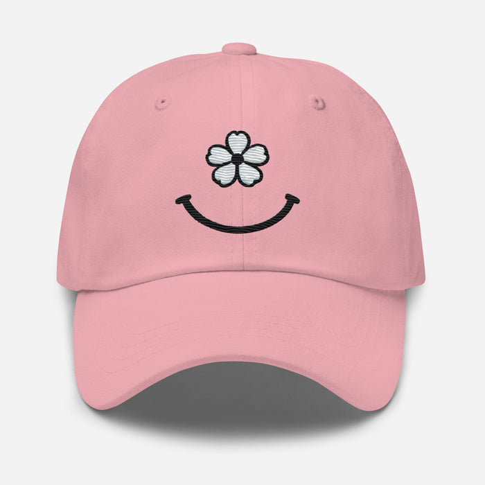 Bloom with Joy Embroidered Floral Smiley Face Dad Hat Fill Your Day With Simple Joys Great Gift Idea