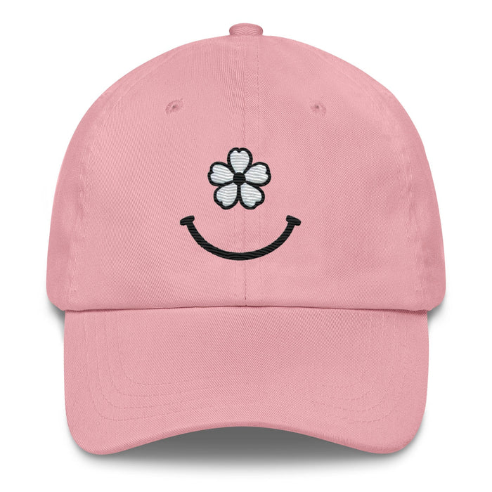 Bloom with Joy Embroidered Floral Smiley Face Dad Hat Fill Your Day With Simple Joys Great Gift Idea