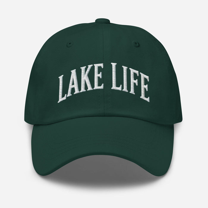 Embroidered "Lake Life" Dad Hat – Low Profile, Adjustable Strap Mens Gift Womens Gift