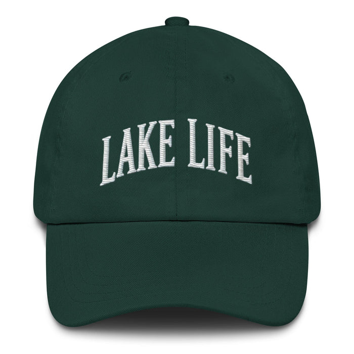 Embroidered "Lake Life" Dad Hat – Low Profile, Adjustable Strap Mens Gift Womens Gift