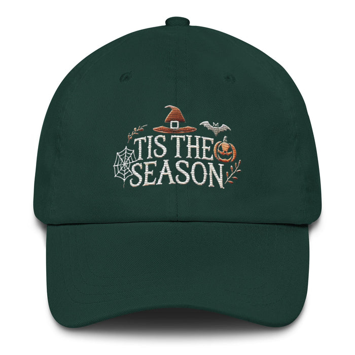 Embroidered Halloween Spooky Season Dad Hat: Low-Profile, Adjustable Strap, Curved Visor Halloween Hat Great Gift Idea