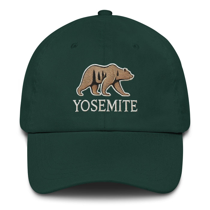 Embroidered Yosemite Wildlife Bear Dad Hat Adventure-Ready Style Nature Camping Hiking Great Gift Idea