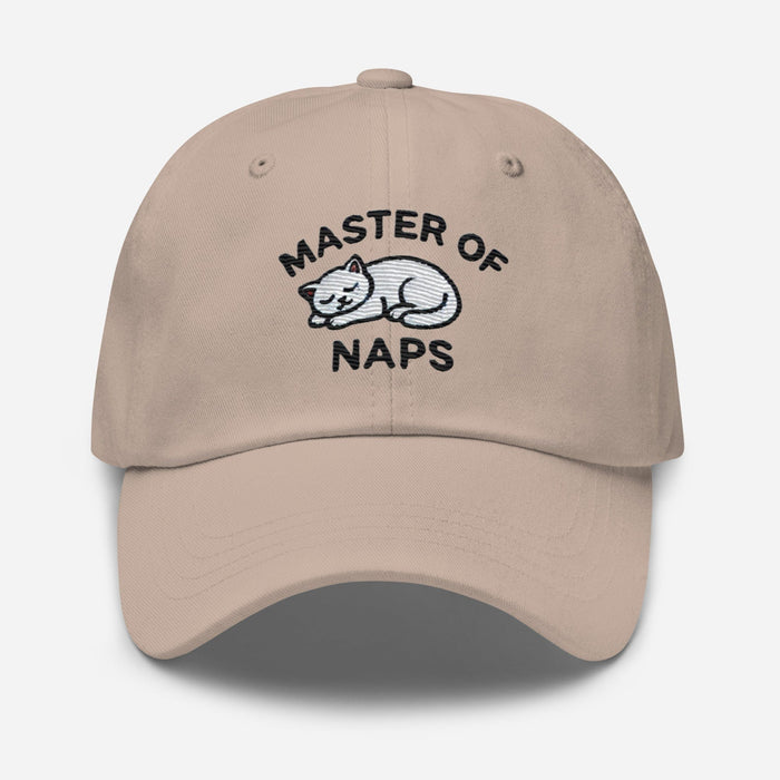 Embroidered Cat Hat Master of Naps Funny Humor Dad hat