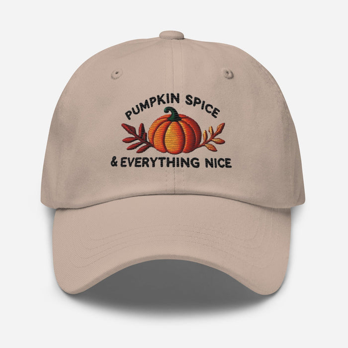 Embroidered Pumpkin Spice & Everything Nice Dad Hat Fall Lovers Hat