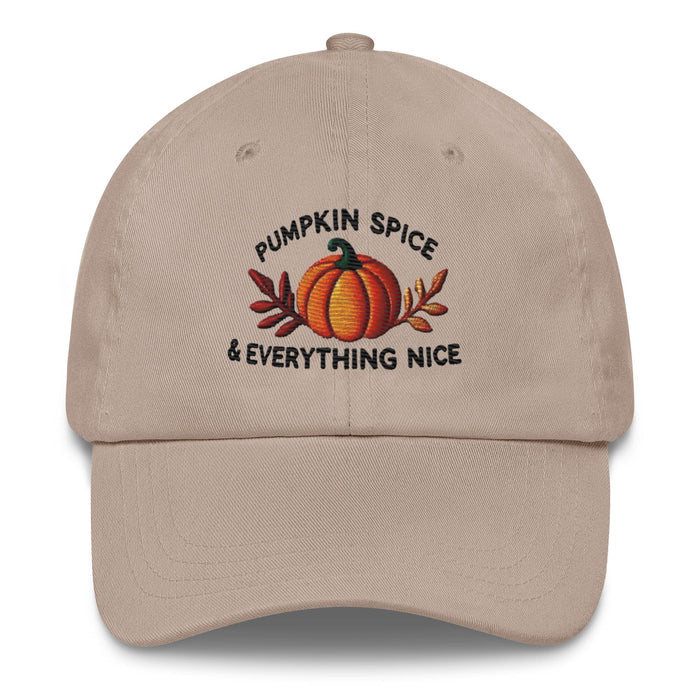 Embroidered Pumpkin Spice & Everything Nice Dad Hat Fall Lovers Hat