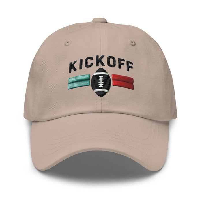 Embroidered "Football Kickoff" Dad Hat – Low Profile, Adjustable Strap & Curved Visor