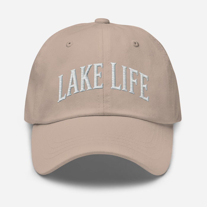 Embroidered "Lake Life" Dad Hat – Low Profile, Adjustable Strap Mens Gift Womens Gift