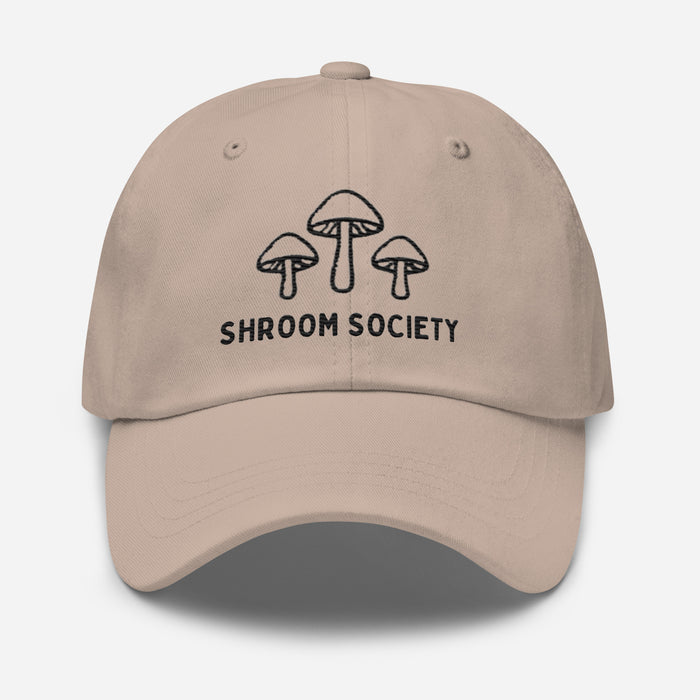 Mushroom Shroom Society Embroidered Dad Hat – Adjustable Low-Profile Cap