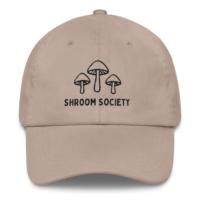 Mushroom Shroom Society Embroidered Dad Hat – Adjustable Low-Profile Cap