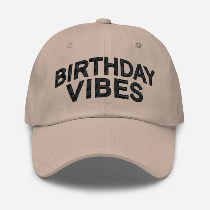 Birthday Vibes Dad Hat, Low Profile Adjustable Cap Celebration Birthday Hat Great Gift Idea