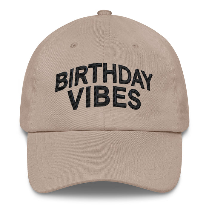 Birthday Vibes Dad Hat, Low Profile Adjustable Cap Celebration Birthday Hat Great Gift Idea