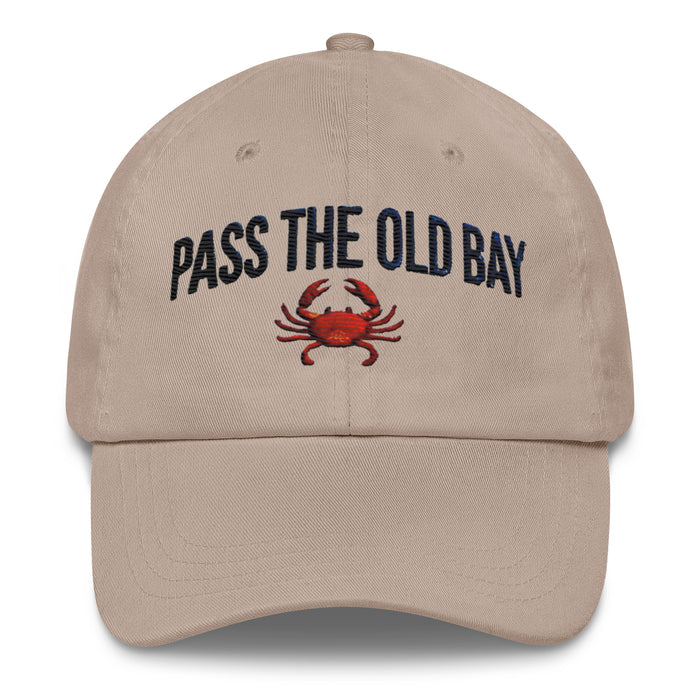 Old Bay Embroidered Dad Hat - Low Profile, Adjustable Strap, Comfortable Fit Great Gift Maryland Chesapeake Bay