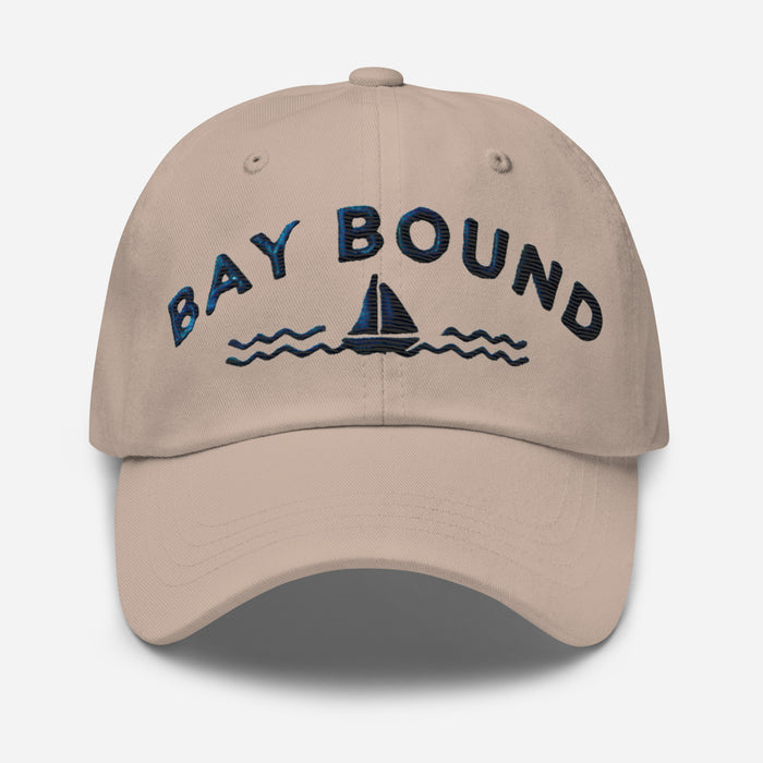 Bay Bound Embroidered Dad Hat - Low Profile, Adjustable Strap, Coastal Style Maryland Hat Chesapeake