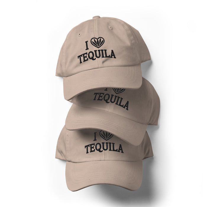 I Love Tequila Embroidered Dad Hat: Low-Profile, Adjustable & Comfortable Party Hat Great Gift Idea