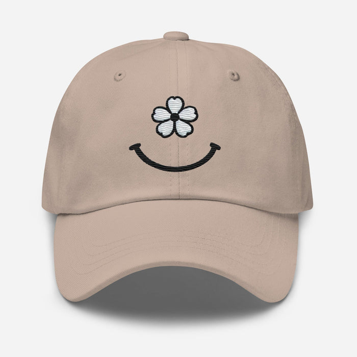 Bloom with Joy Embroidered Floral Smiley Face Dad Hat Fill Your Day With Simple Joys Great Gift Idea