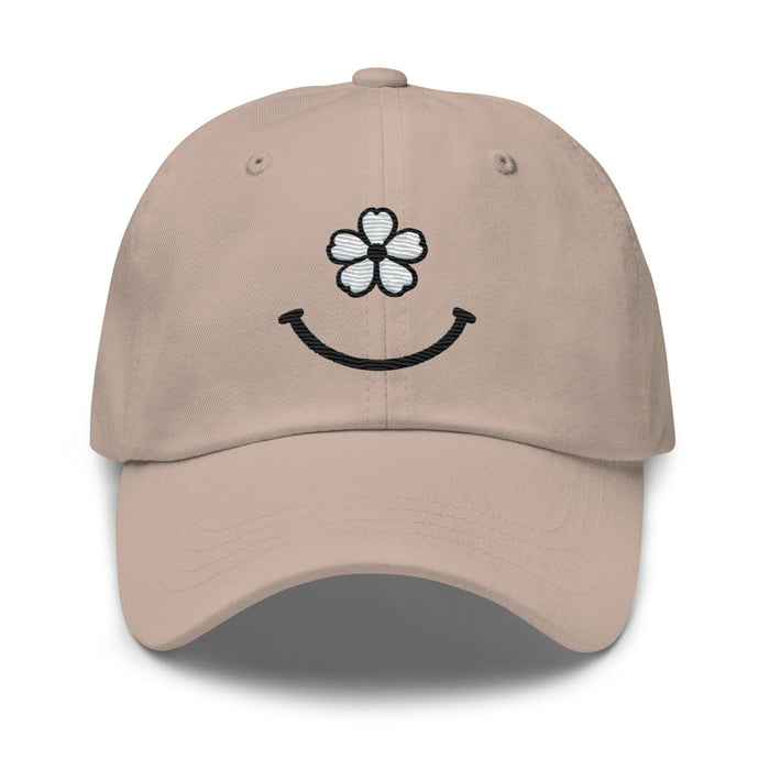 Bloom with Joy Embroidered Floral Smiley Face Dad Hat Fill Your Day With Simple Joys Great Gift Idea