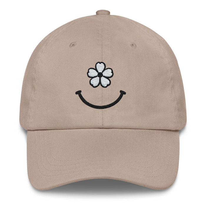 Bloom with Joy Embroidered Floral Smiley Face Dad Hat Fill Your Day With Simple Joys Great Gift Idea