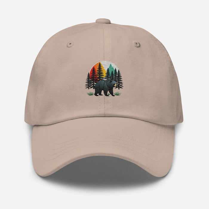 Forest Guardian Black Bear Dad Hat Adjustable Low Profile Design Womens Hat Mens Hat  Great Gift Camping Hiking