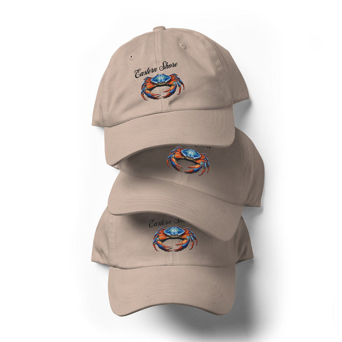 Eastern Shore Blue Crab Embroidered Hat. Coastal inspired Cap for Seafood Lovers