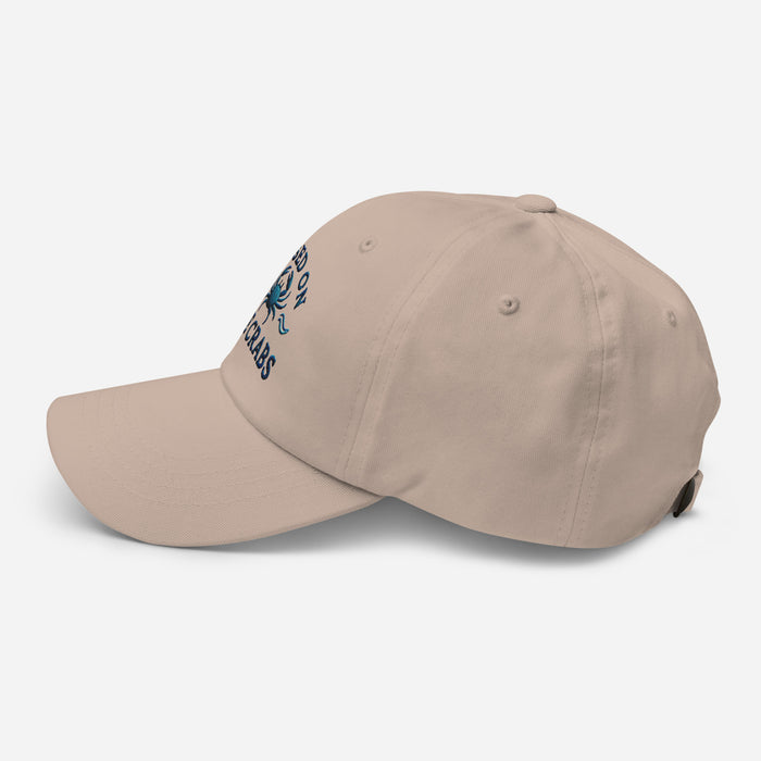 Raised on Blue Crabs Embroidered Dad Hat Great Gift Maryland Hat Chesapeake Bay Hat