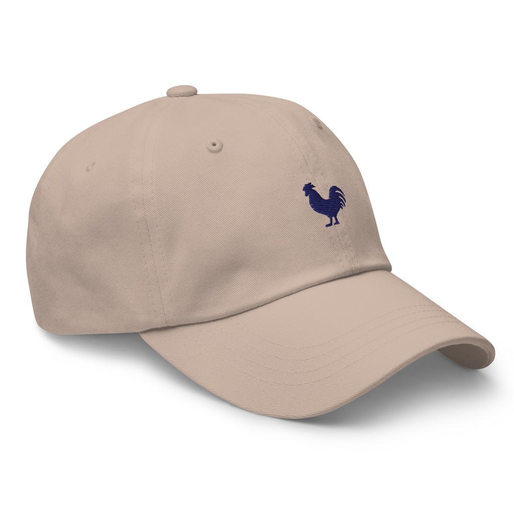 Key West Rooster embroidered hat back view showing adjustable strap closure Trini Skies
