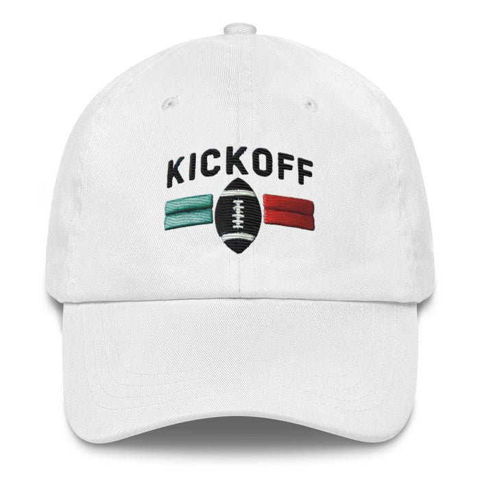 Embroidered "Football Kickoff" Dad Hat – Low Profile, Adjustable Strap & Curved Visor