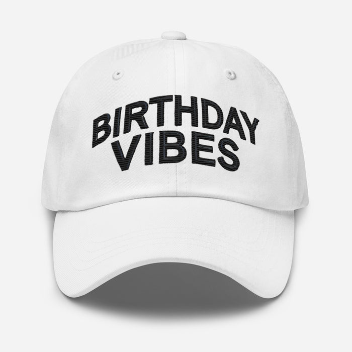 Birthday Vibes Dad Hat, Low Profile Adjustable Cap Celebration Birthday Hat Great Gift Idea