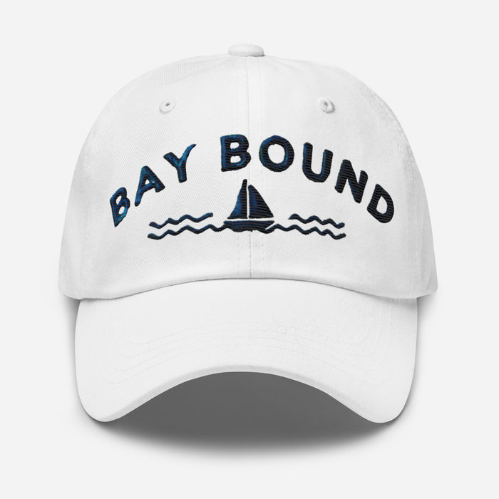 Bay Bound Embroidered Dad Hat - Low Profile, Adjustable Strap, Coastal Style Maryland Hat Chesapeake