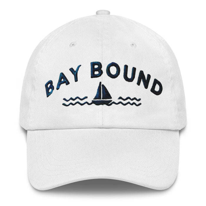 Bay Bound Embroidered Dad Hat - Low Profile, Adjustable Strap, Coastal Style Maryland Hat Chesapeake