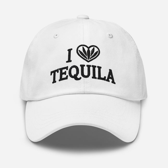 I Love Tequila Embroidered Dad Hat: Low-Profile, Adjustable & Comfortable Party Hat Great Gift Idea