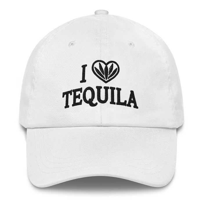 I Love Tequila Embroidered Dad Hat: Low-Profile, Adjustable & Comfortable Party Hat Great Gift Idea