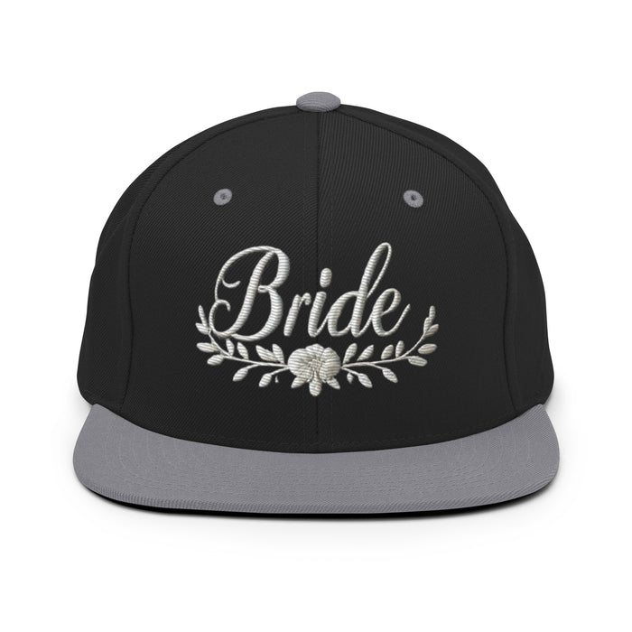 Trendy Embroidered Snap Back Bride Hat: Chic Adjustable Low-Profile Design for Every Brides Special Occasion Bridal Gift