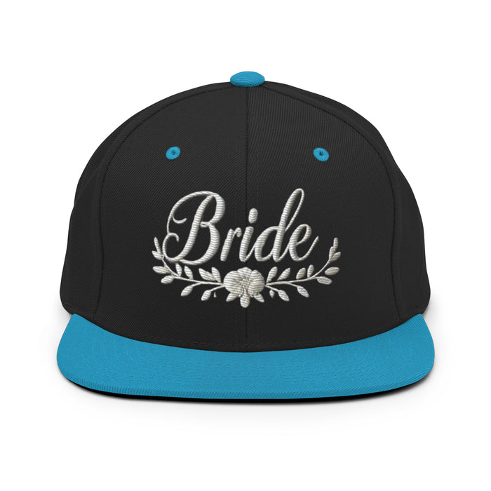 Trendy Embroidered Snap Back Bride Hat: Chic Adjustable Low-Profile Design for Every Brides Special Occasion Bridal Gift