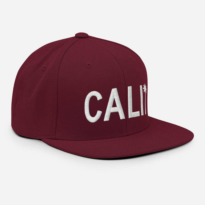 Cali Embroidered California Trucker Cap. Classic Fit Flat Brim