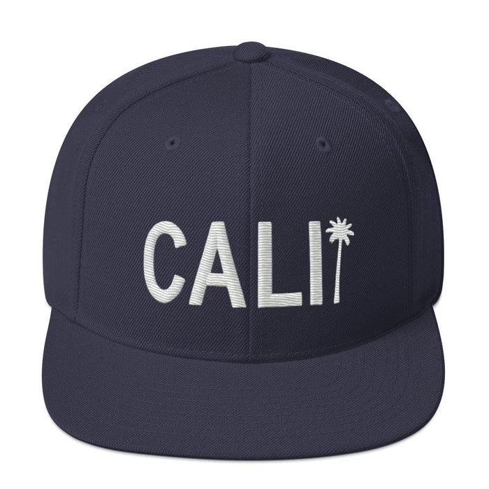 Cali Embroidered California Trucker Cap. Classic Fit Flat Brim