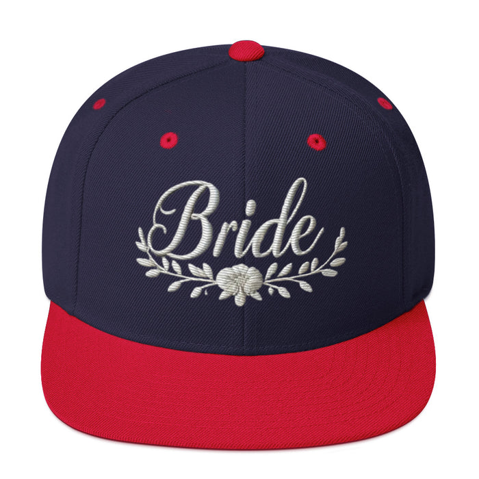 Trendy Embroidered Snap Back Bride Hat: Chic Adjustable Low-Profile Design for Every Brides Special Occasion Bridal Gift