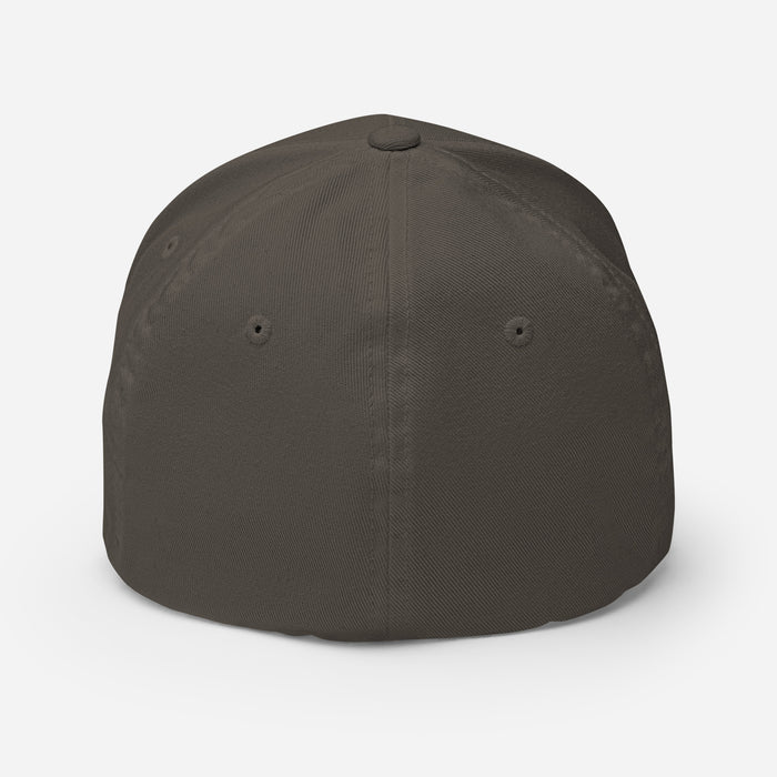 Untamed Badger Embroidered Structured Twill Cap. Stretch Fit Athletic Hat