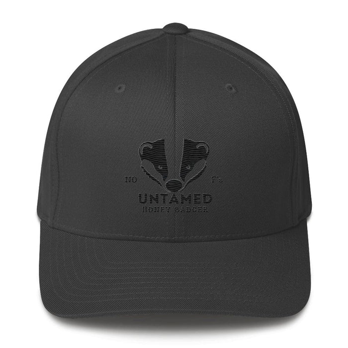 Embroidered Untamed Badger Structured Twill Cap, Stretch Fit Athletic Hat Wildlife Hat