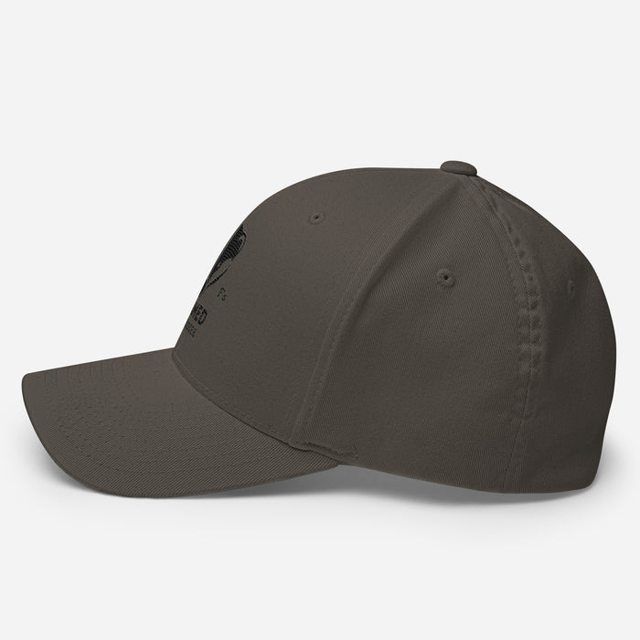 Untamed Badger Embroidered Structured Twill Cap. Stretch Fit Athletic Hat