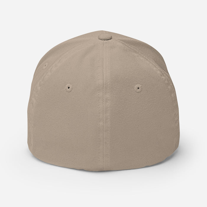 Untamed Badger Embroidered Structured Twill Cap. Stretch Fit Athletic Hat