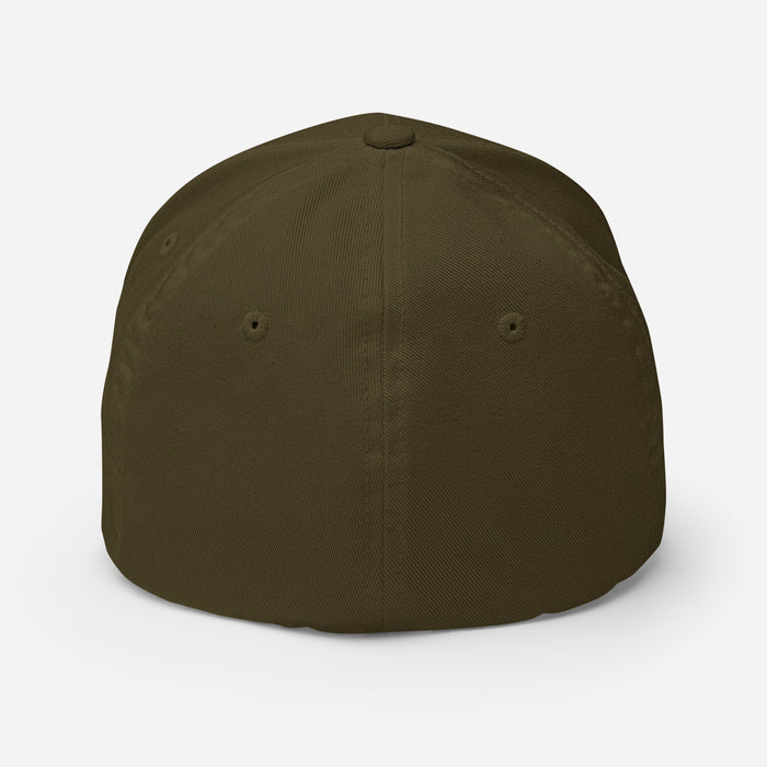 Sunchaser Embroidered Structured Twill Cap. Stretch Fit Athletic Hat