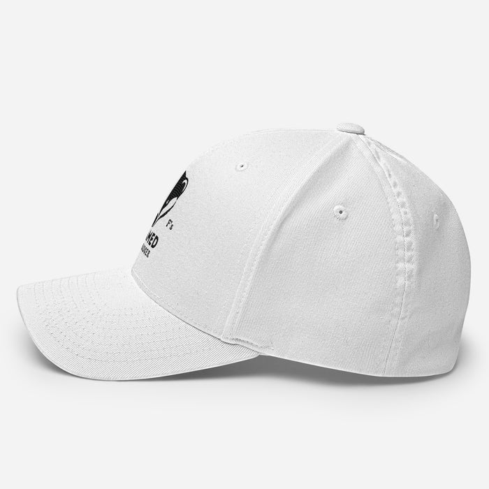 Untamed Badger Embroidered Structured Twill Cap. Stretch Fit Athletic Hat